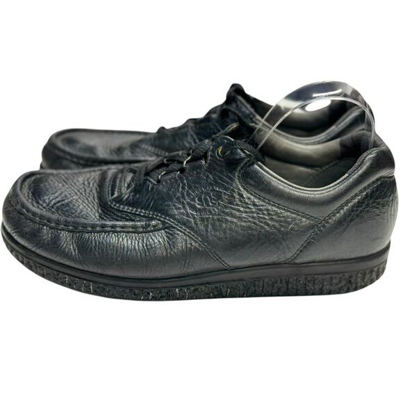 SAS PATHFINDER Handcrafted Black Pebbled Leather Moc Toe Shoes Men's US 12 M - Picture 6 of 12